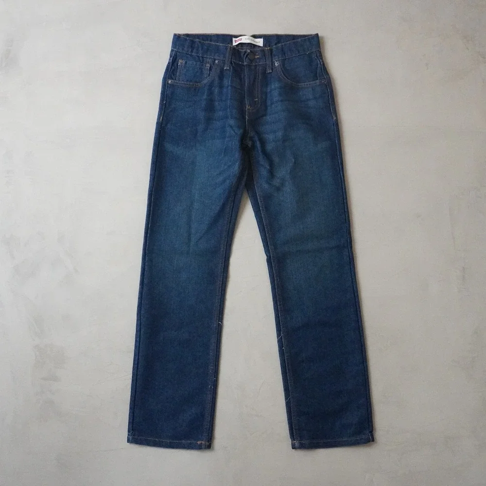Levis 514 Straight Jeans Reg 28x30 Dark Wash Denim Blue Pants Vintage Y2K